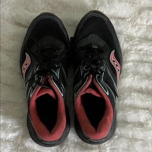 Saucony Black and Pink Athletic Shoes
